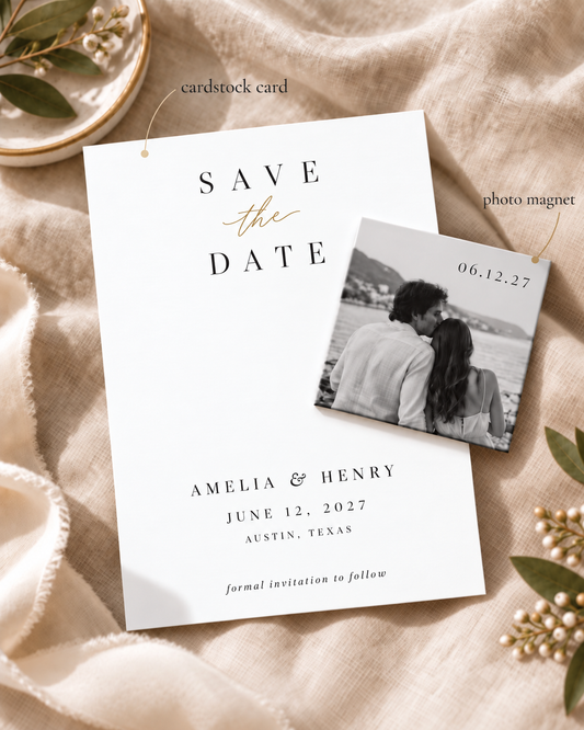 The Classic Photo Magnet Save the Date